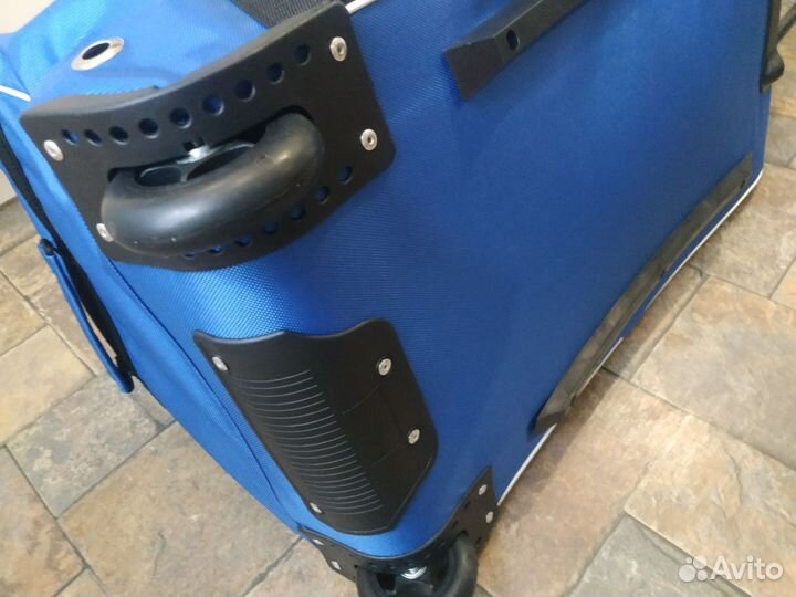 Баул хоккейный 28 синий голубой с карманом