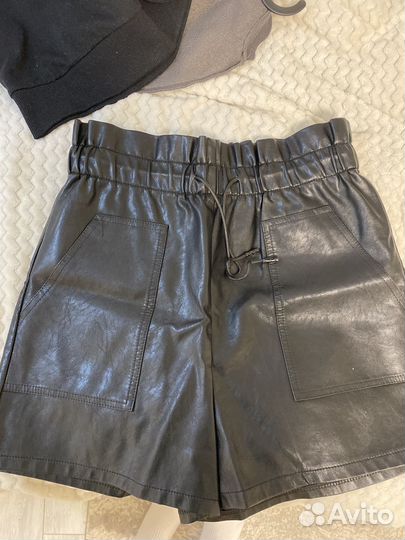 Шорты кожанные