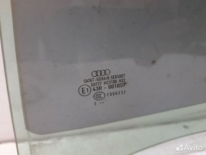 Стекло двери заднее левое Audi A4 B6 2004-2007