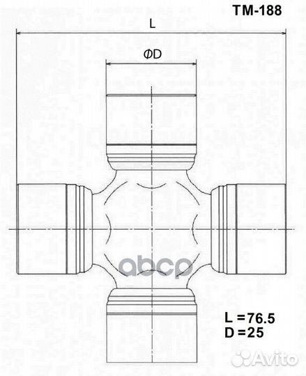 Крестовина карданного вала mitsubishi delica 94