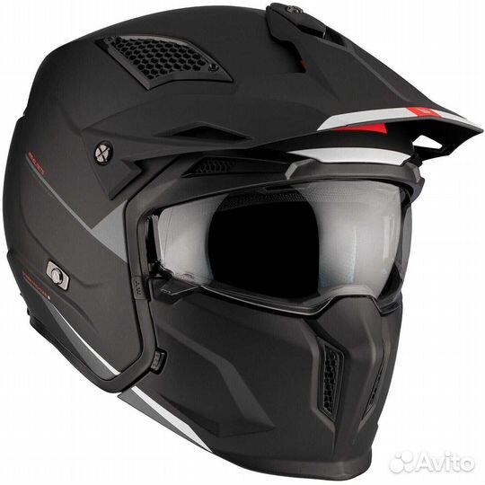 Motorcycle Мотошлем Trial MT Мотошлем streetfighter SV S Solid Matt Black