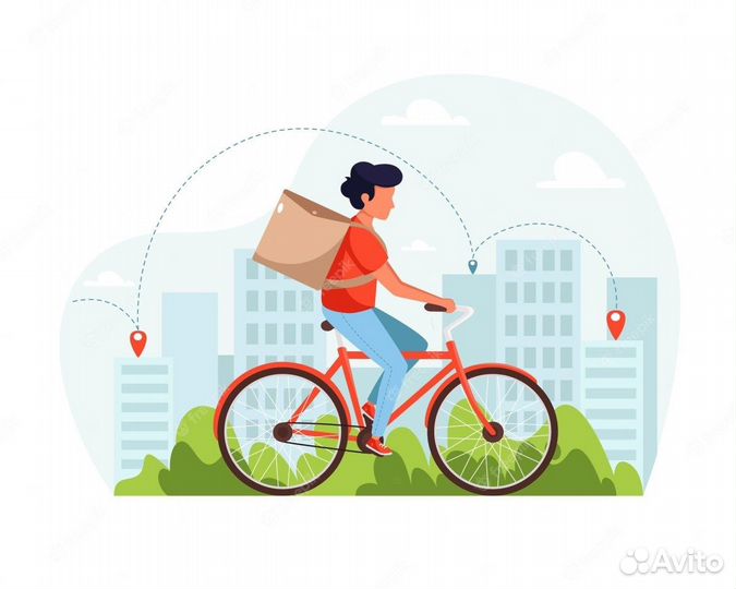 Курьер на велосипеде в Ростов на Дону