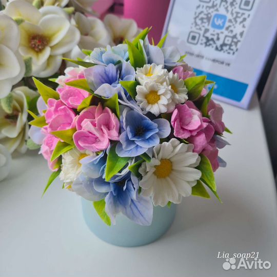 Букет мыльных цветов