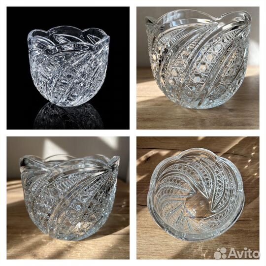 Ваза хрустальная, конфетница, салатник