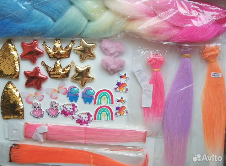 Все для рукоделия, творчества, фетр,пряди