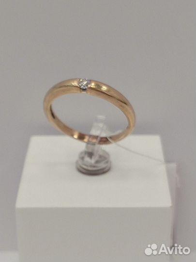 Кольцо из красного золота,проба 585. Вставка: Бр к