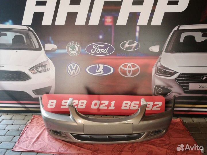 Бампер передний Акцент Хендай Темно-Бежевый