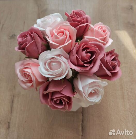Букет из мыльных роз