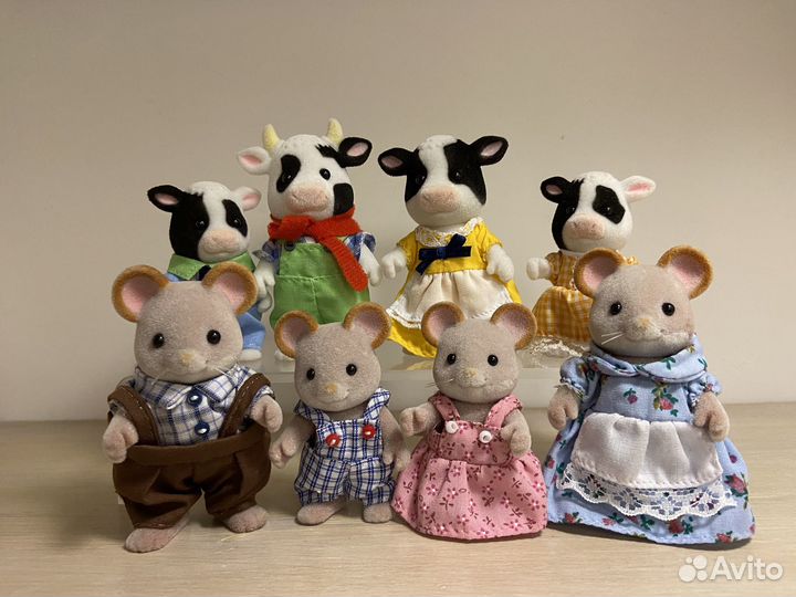 Sylvanian families мышки и коровы
