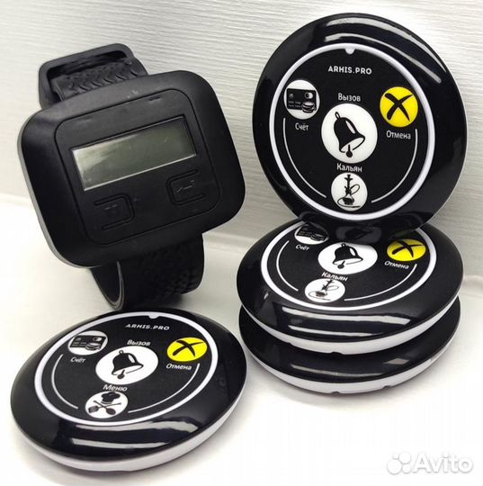 Кнопка вызова официанта, персонала с часами Эконом