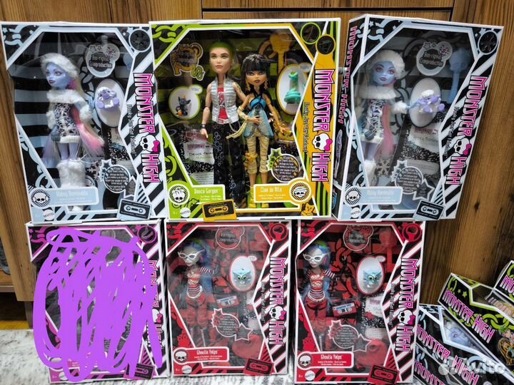 Monster high Гулия, Эбби, Сэт