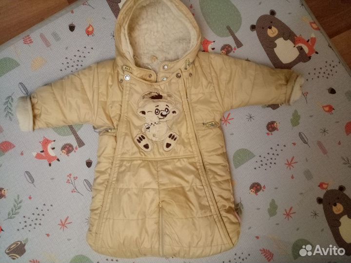 Зимний конверт для новорожденных на овчине