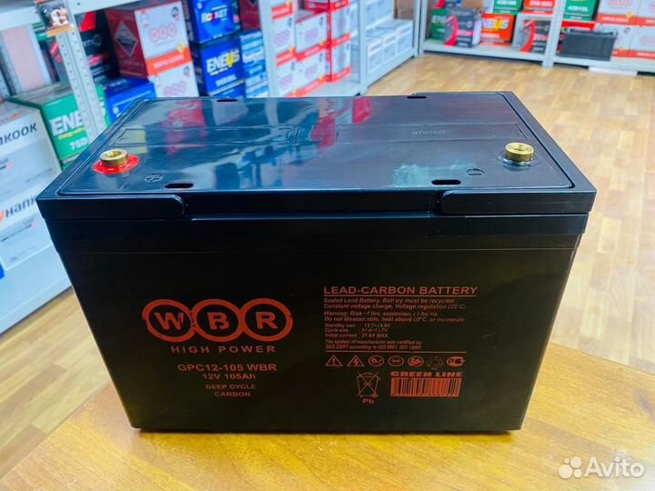 Аккумулятор тяговый ибп AGM 105 Ач для Автодома