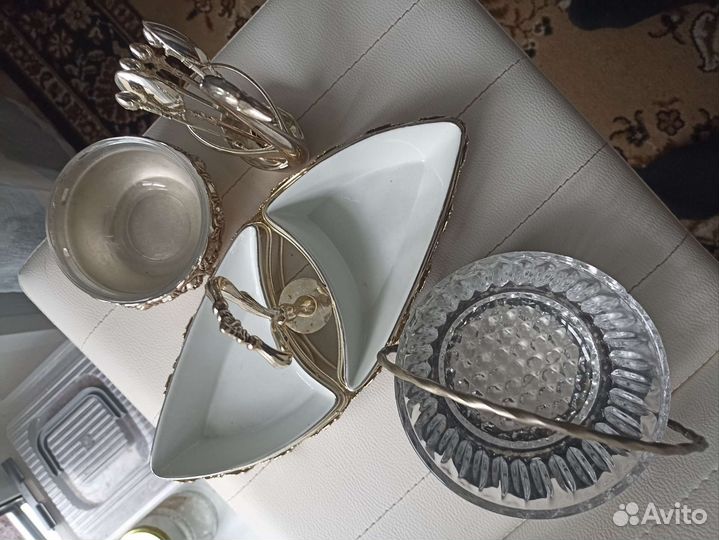 Посуда для сервировки стола из мельхиора, нержав