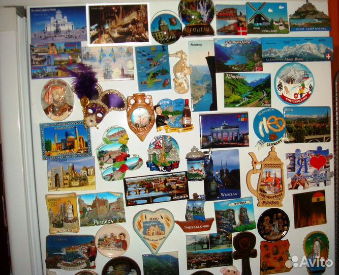 Магнитики 160 штук Евро и Россия