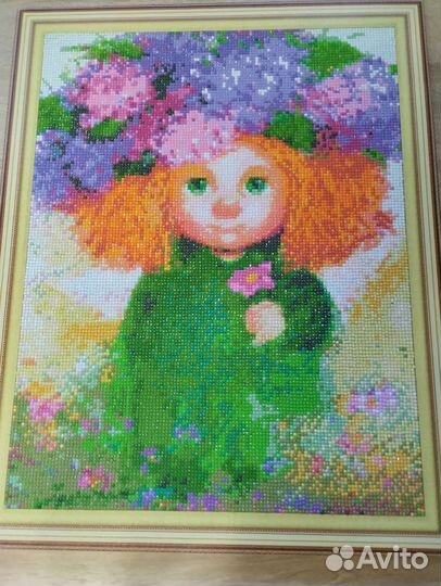 Готовая картина из алмазной мозаики