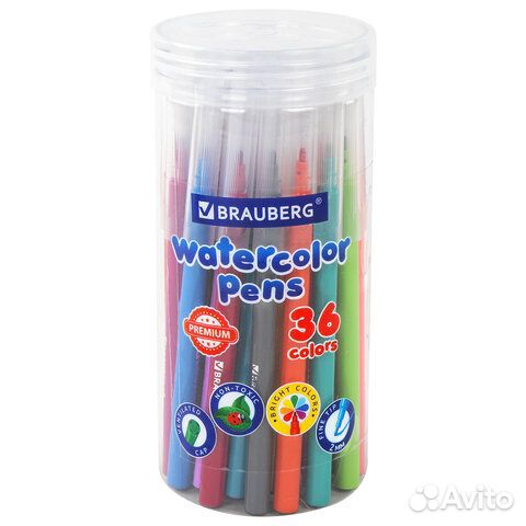 Фломастеры в тубе классические 36 цветов, вентилир