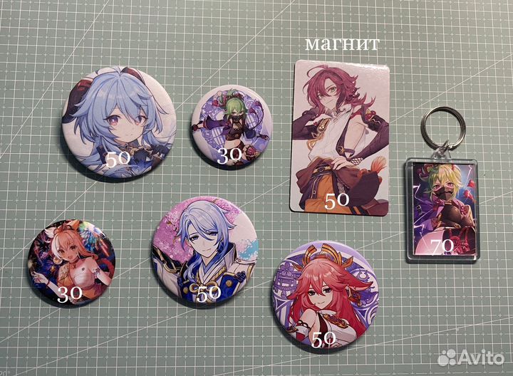 Значки и магниты Genshin Impact