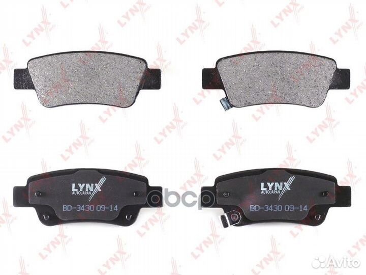 Колодки тормозные дисковые зад BD3430 lynxauto