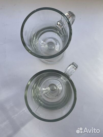 Бокалы из стекла для чая и кофе 2 пары