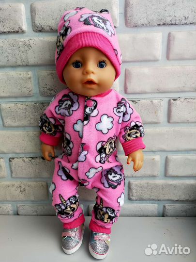 Одежда для куколк(Комбинезон) беби борн 43-45 см