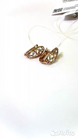 Серьги золотые новые(Мира,33)