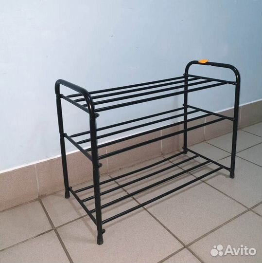 Новая подставка для обуви обувница 3 полки металл