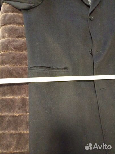 Пальто мужское черное длинное