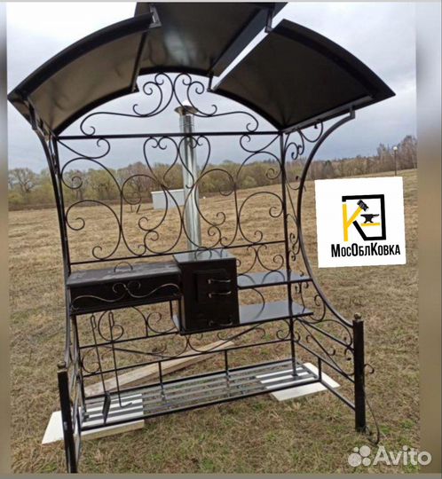 Кованые мангалы с крышей