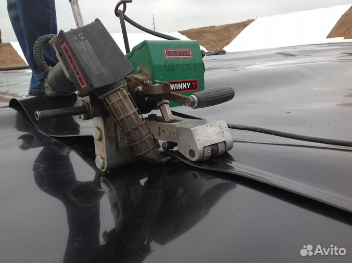 Монтаж геомембраны, сварка геомембраны