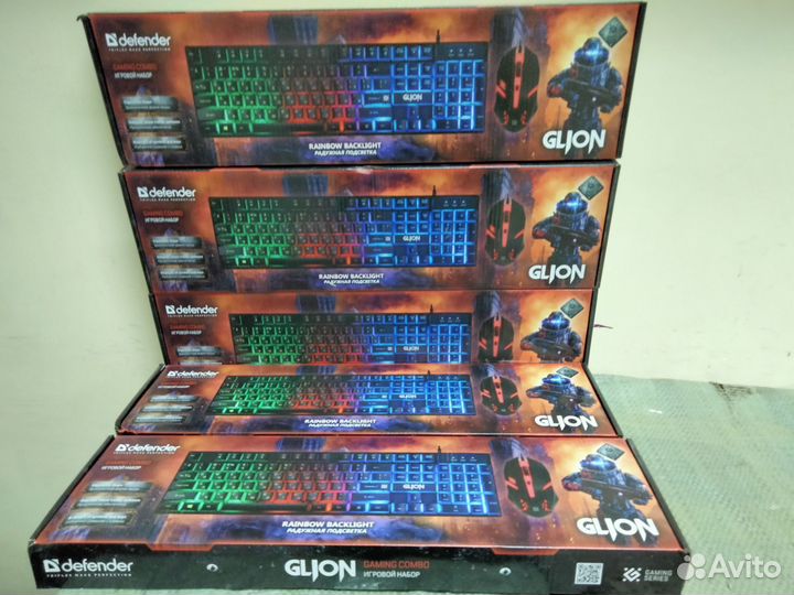 Игровой проводной набор defender glion клава мышь