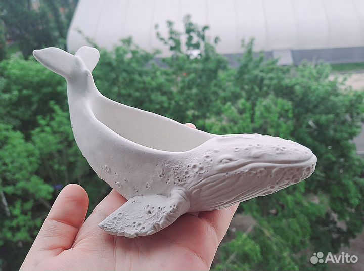 Подсвечник кит, кашпо, органайзер, для свечей