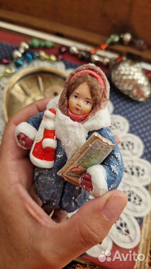 Ватная елочная игрушка