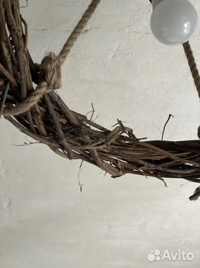 Люстра из лозы