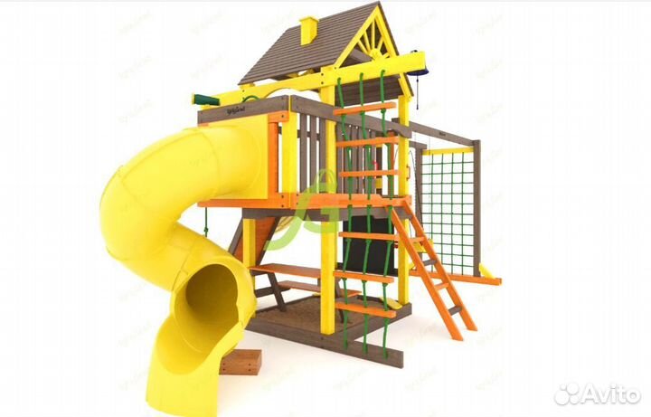 Игровая площадка Шато с трубой (Дерево) мод.2