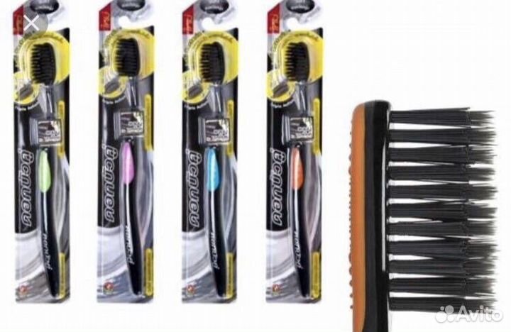 Антибактериальная зубная щётка бамбук и уголь