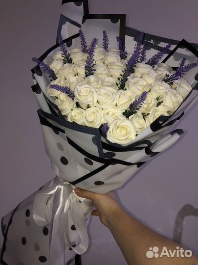 Букет из мыльных роз