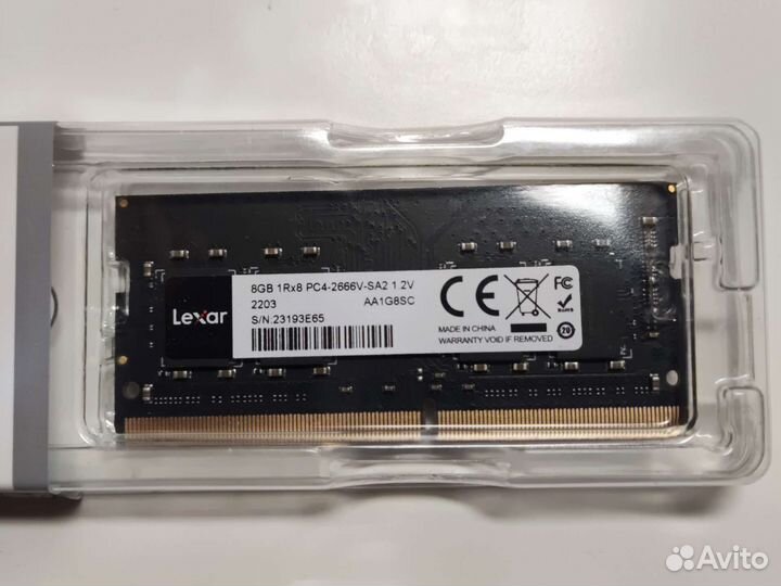 Оперативная память ddr4 8gb 2666 Lexar So-Dimm