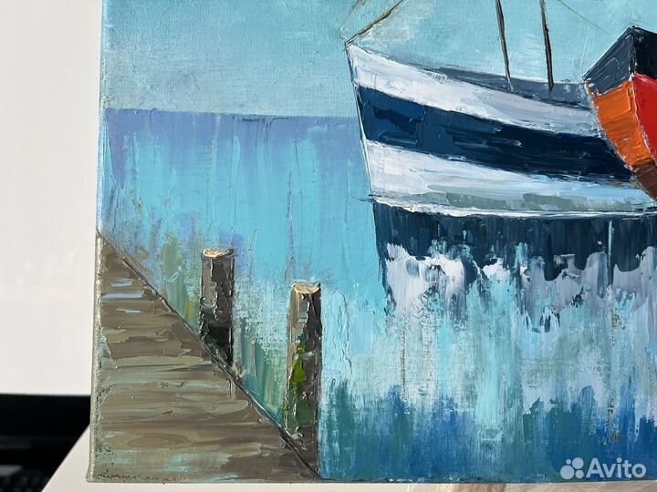 Картина мамлом 30*40 Причал