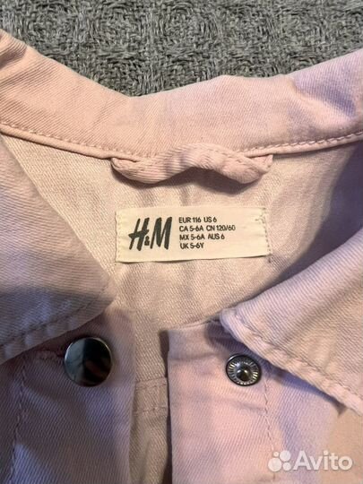 Джинсовая куртка для девочки H&M 116