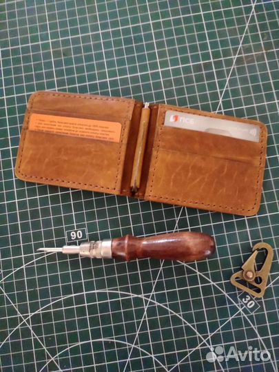 Кашеле мужской,зажим для денег ручной работы