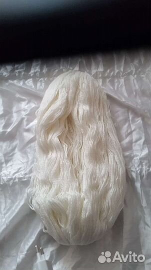 Пряжа шерсть белая и серая 100 процентов