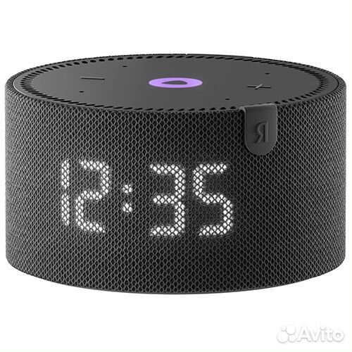 Яндекс Новая Станция Мини с часами (черный)