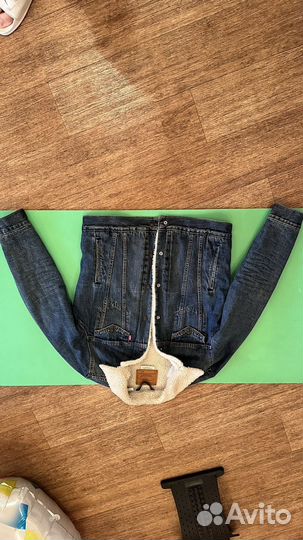 Джинсовая куртка с мехом levis мужская