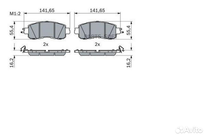 Bosch 0986424638 Колодки дисковые передние
