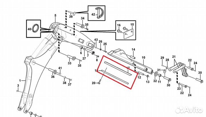 Направляющие телескопа Volvo BL 61 BL71 15631285