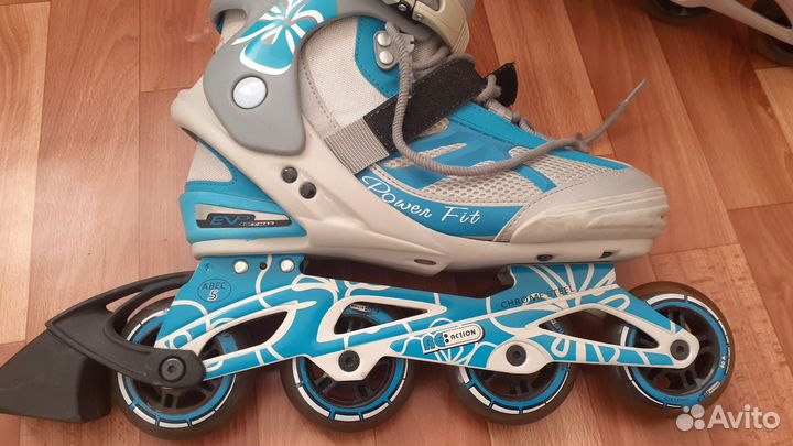 Роликовые коньки Larsen 34-37 + защита
