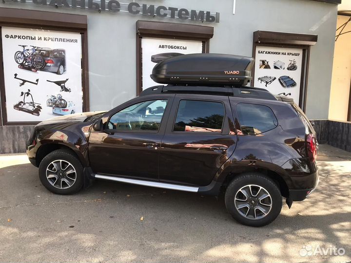 Автобокс на крышу Рено Дастер 410 л черный