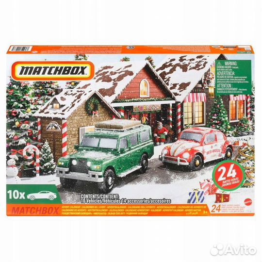 Новогодний адвент календарь mattel matchbox