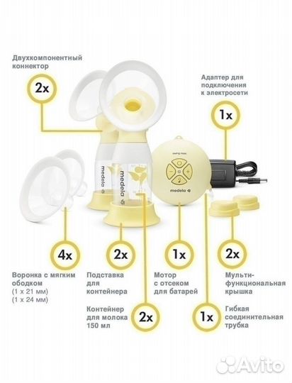 Молокоотсос medela swing maxi flex